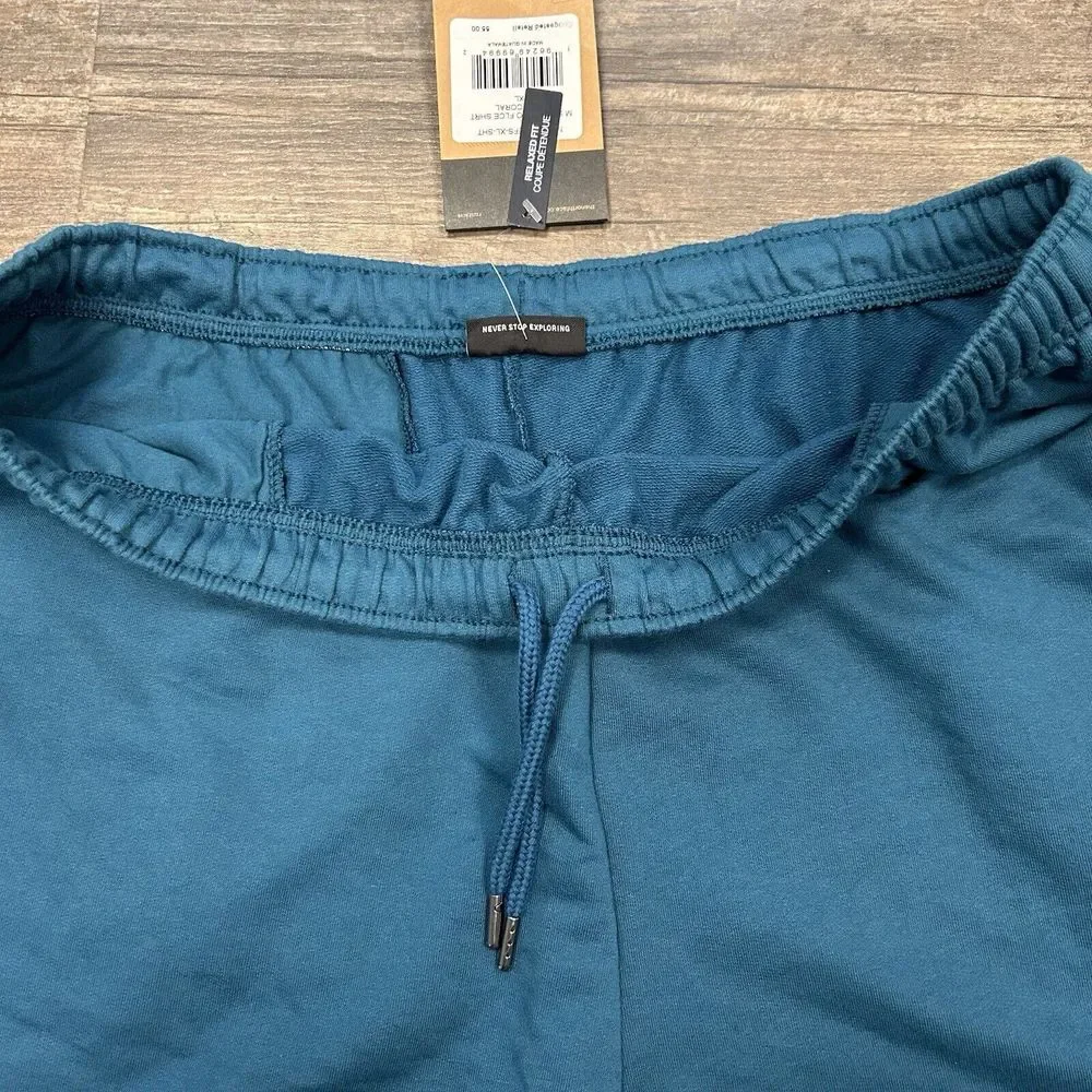 NWT The North Face Fleece Simple Logo Shorts Men XL Blue Coral Relaxed‎ (367)